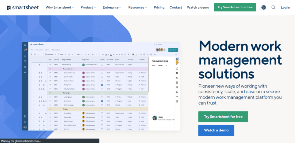 Smartsheet - The project management tool